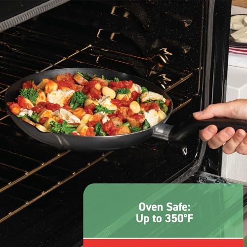 T-fal Specialty 3 PC Initiatives Nonstick Inside and Out, 8″, 9.5″, 11″, Black