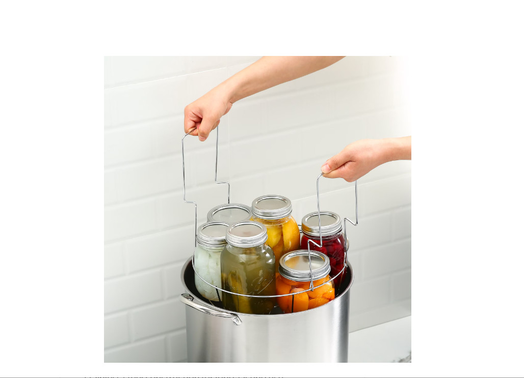 Mainstays 21.5 Quart Stainless Steel Canning Pot with Rack, Dual Water Bath Cann