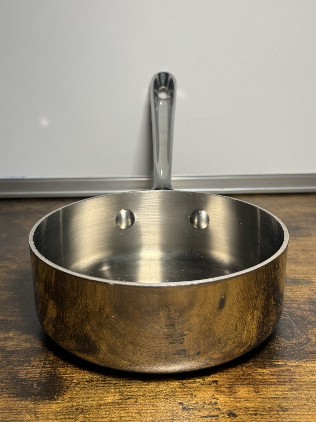 All-Clad Master Chef Metal Stainless Steel 1 Qt Saucier/Sauce Pan – No Lid