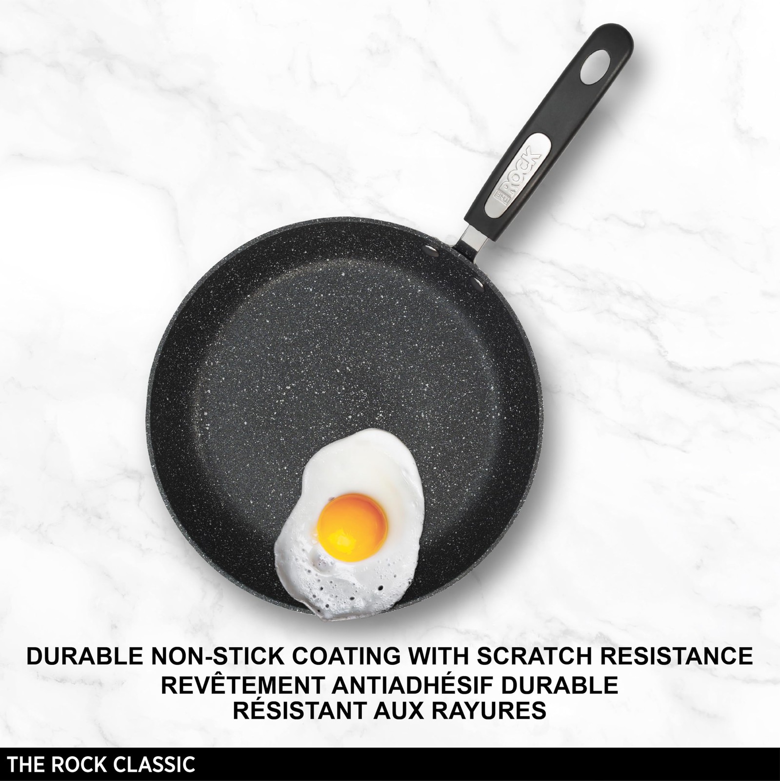 Starfrit The Rock 20cm (8″) Non-Stick Fry Pan – Durable Forged Aluminum – Ove…