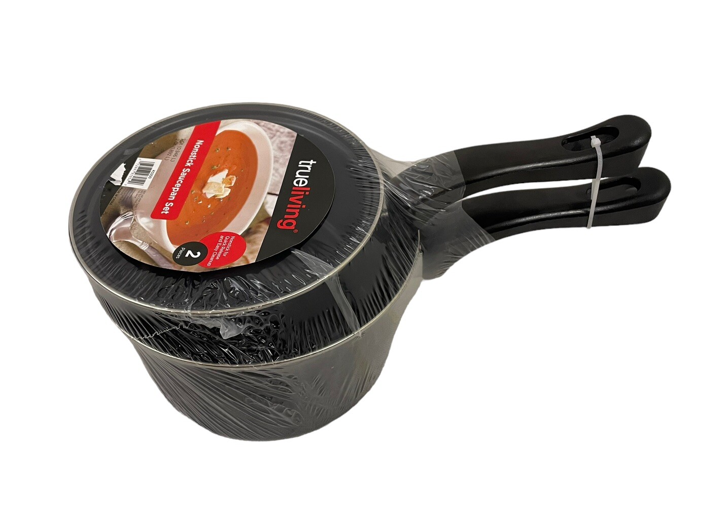 True Living Nonstick Saucepan Set 2 Pieces 1 QUART & 2 QUART