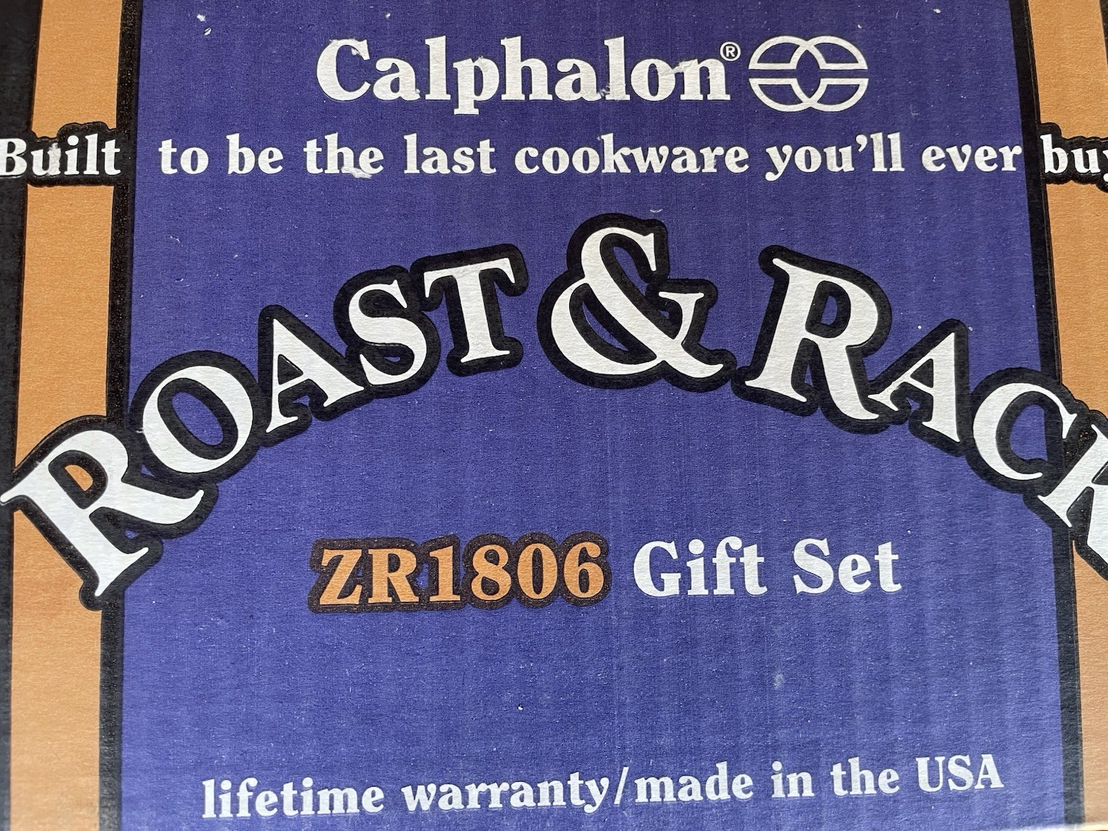 New Calphalon Hard-Anodized Nonstick 16-Inch Roaster With Rack #1806 Made In USA