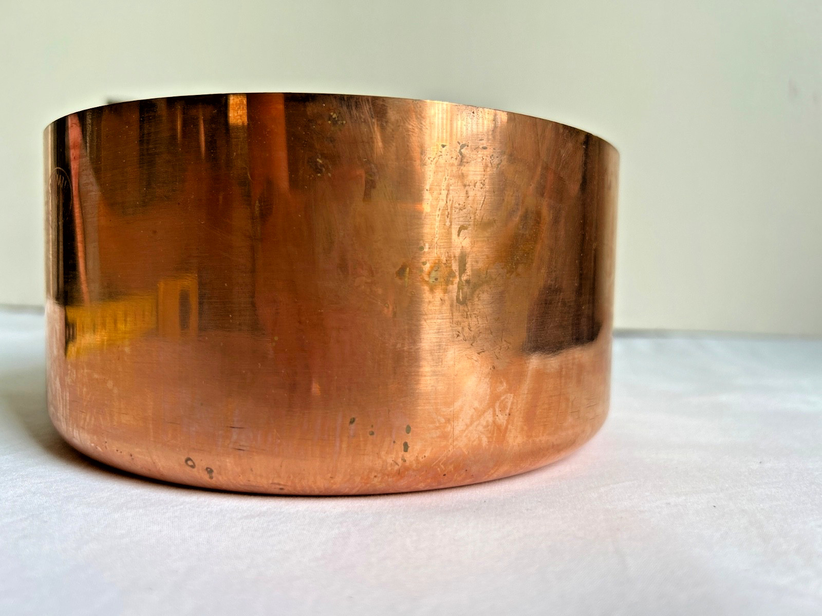 BAUMALU 2 mm Copper Smooth Saute Pan 1.75 qt Alsace France New