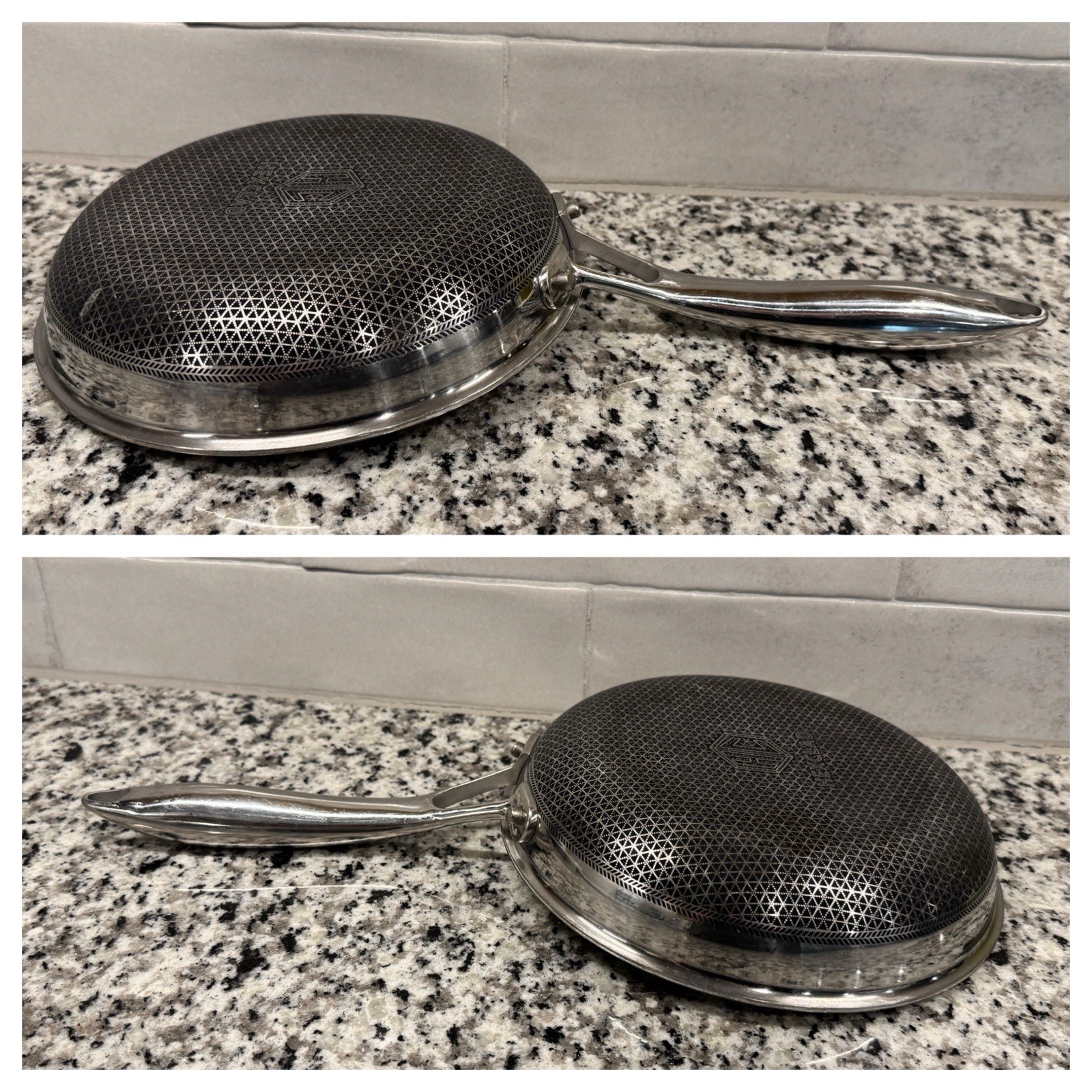 HexClad Hybrid Frying Pan Stainless Nonstick Skillet 8” Kitchen Chef Cook No Lid