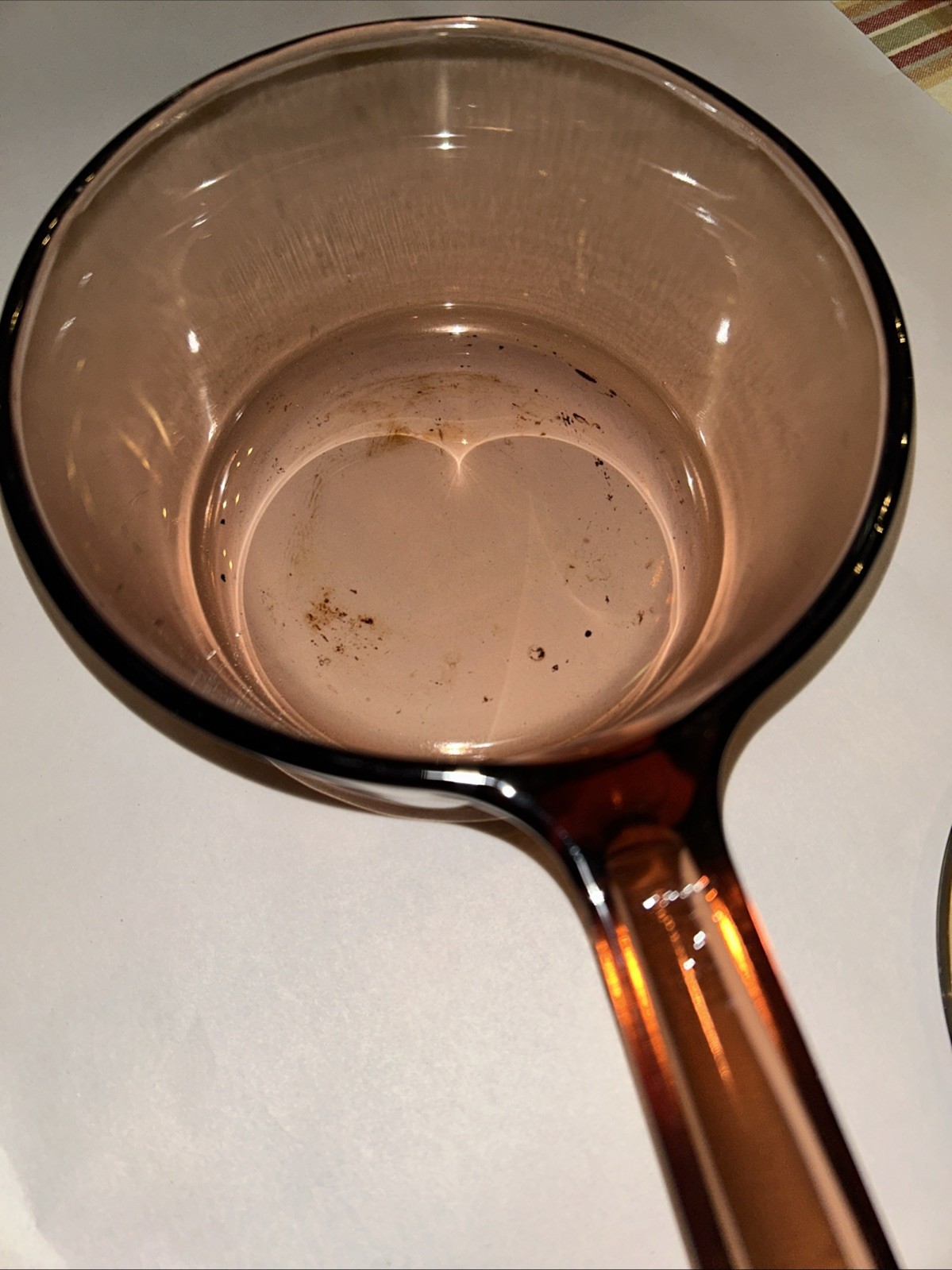 CORNING VISIONS AMBER 1 QUART 1 LITER SAUCEPAN WITH LID USA