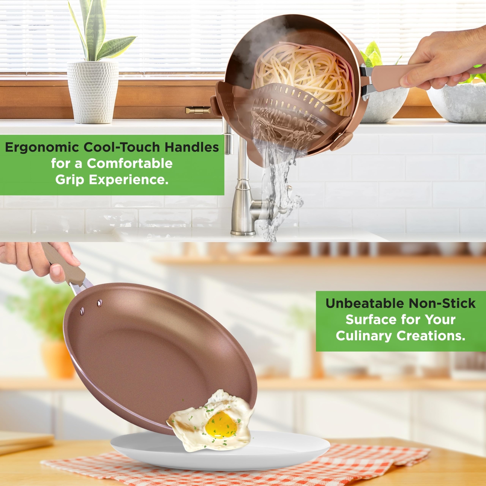 NutriChef 14-Piece Nonstick Cookware PFOA/PFOS-Free Heat Resistant Lacquer Ki…