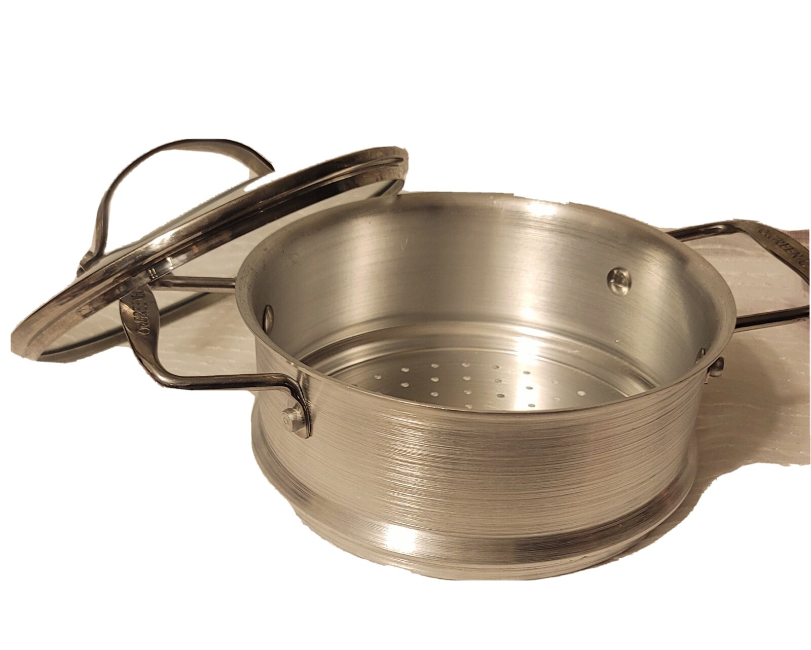 OrGREENIC 2 PC, Steamer Insert and Glass Lid, (Dishes/Pots & Pans) Replacement