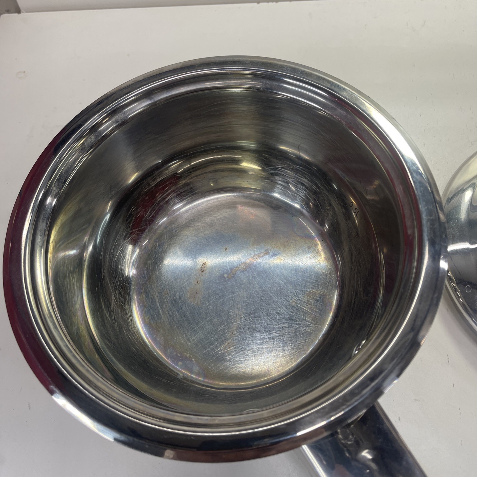 Rare Exclusive Mega Line Germany 18/10 SS 1.7L Sauce Pan W/ Temp Gauge Lid
