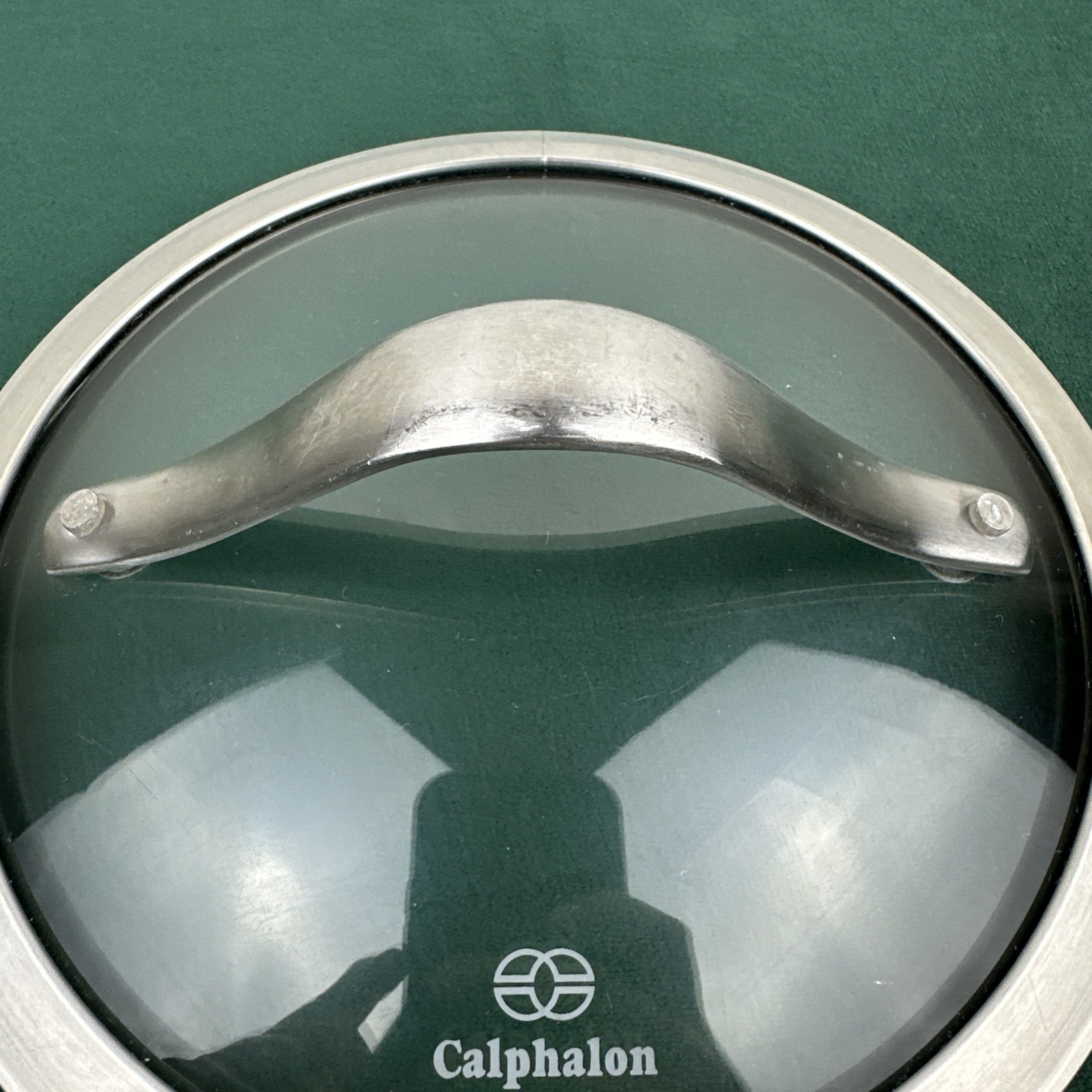 Calphalon Glass Lid pan 6 3/4″ Inside Replacement stainless Good Condition