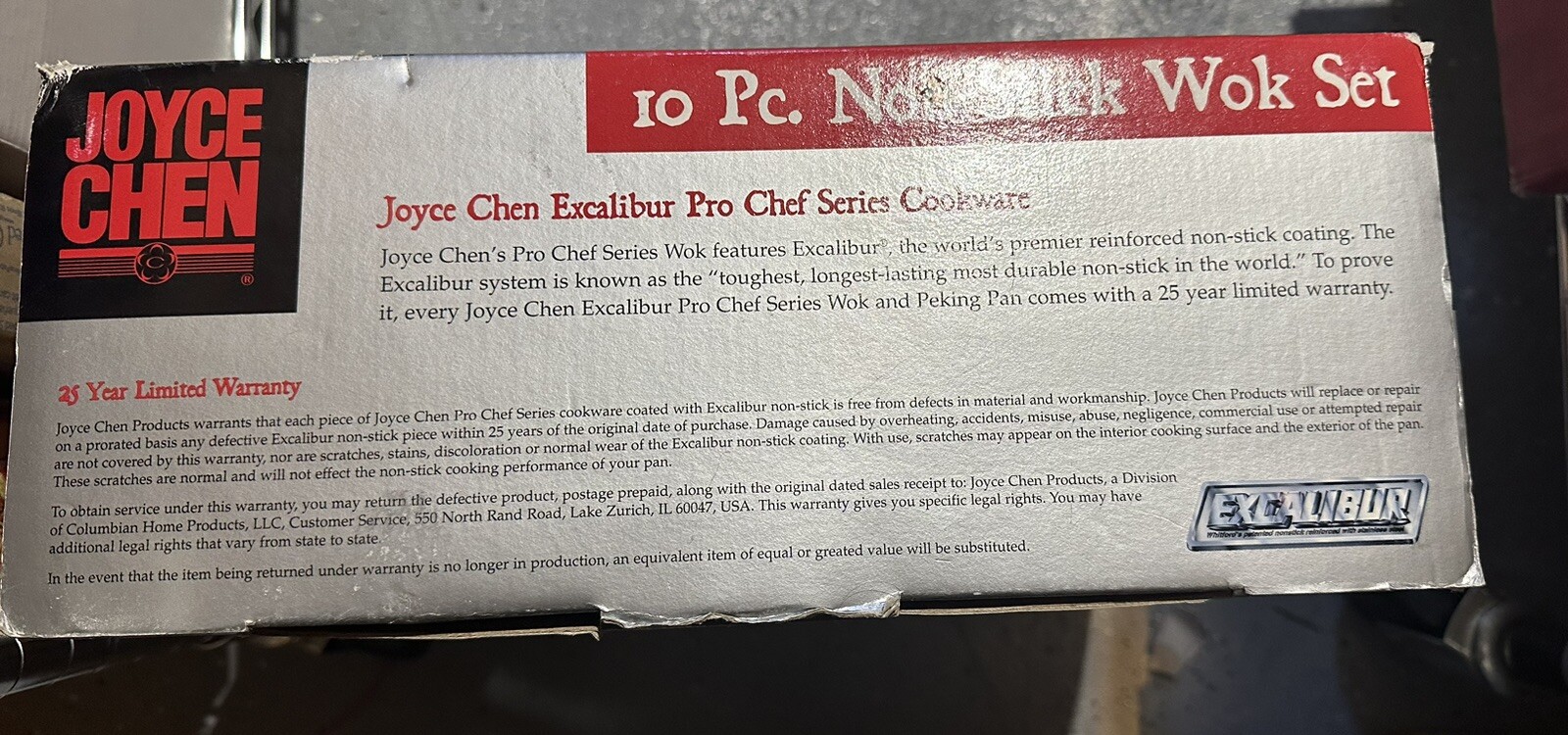 Joyce Chen Professional Series 14″ Carbon Steel Excalibur Nonstick Wok 10-Piece