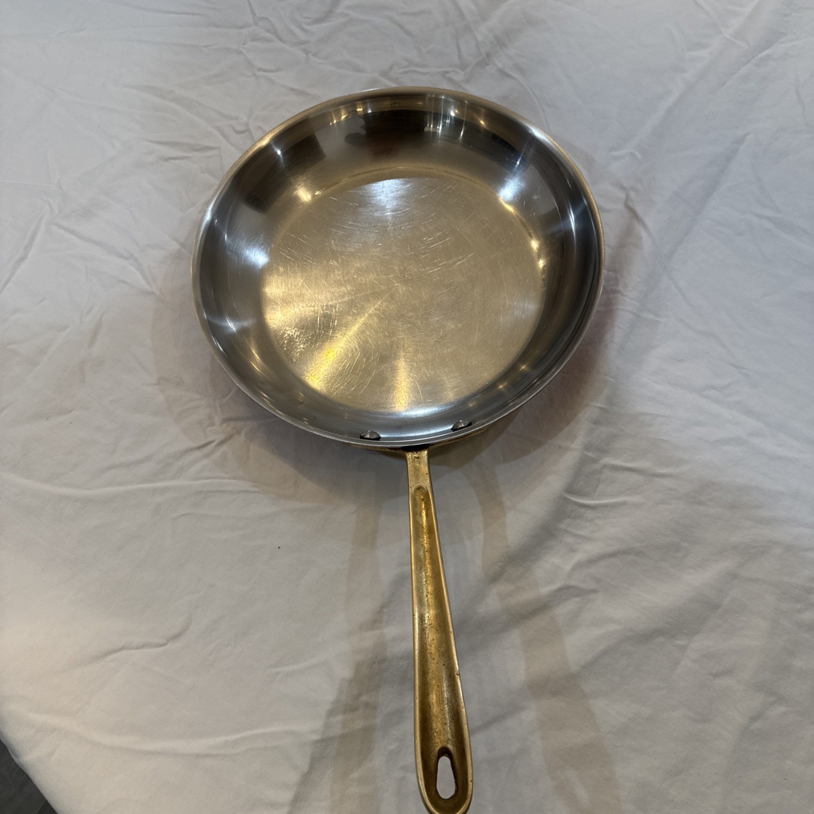 Vtg All-Clad Cop R Chef 12″ Frying pan Cop*r*Chef copper, SS, brass USA Nice!!