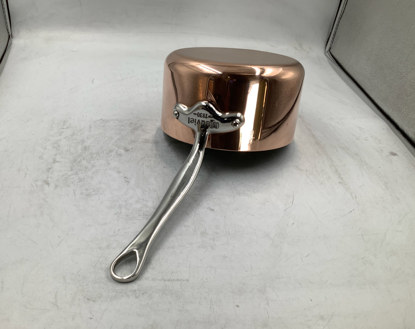 Mauviel M’Heritage 150 S Polished Copper & Stainless Steel Sauce Pan. 1.9 Qt