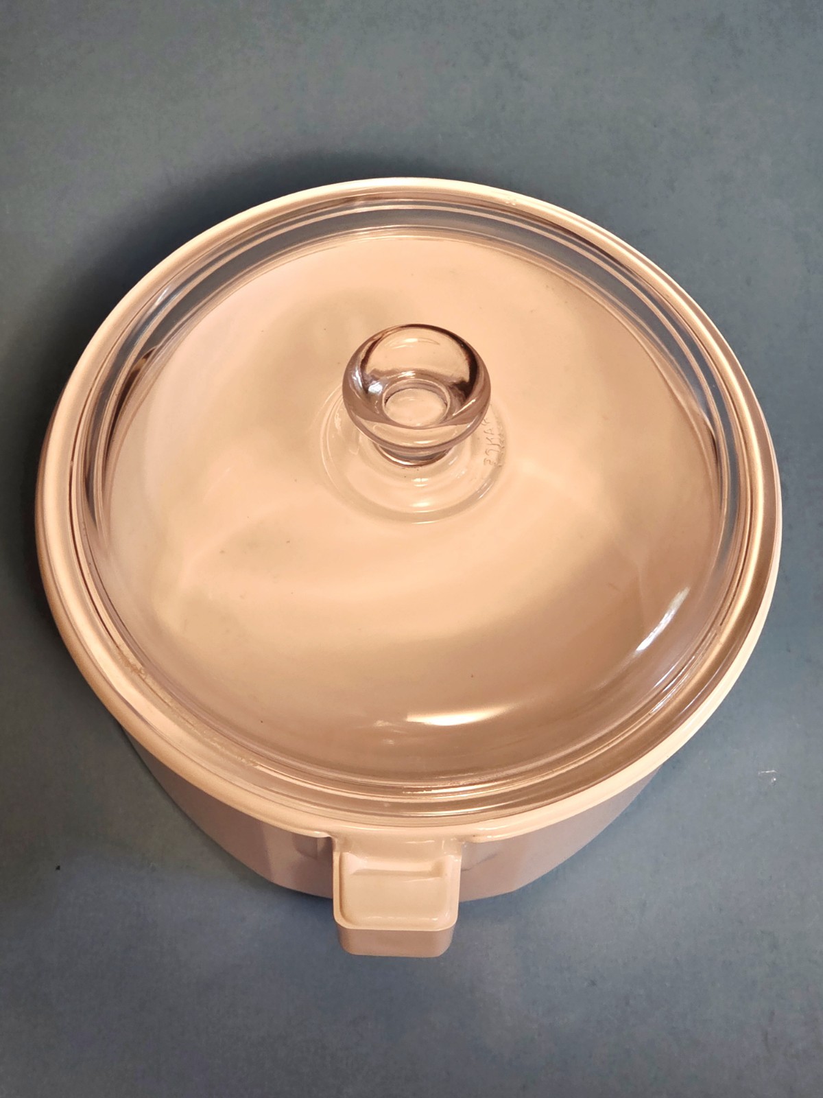 Princess House Nouveau White Ceramic Rd 1 Quart Saucepan w/ Glass & Plastic Lids