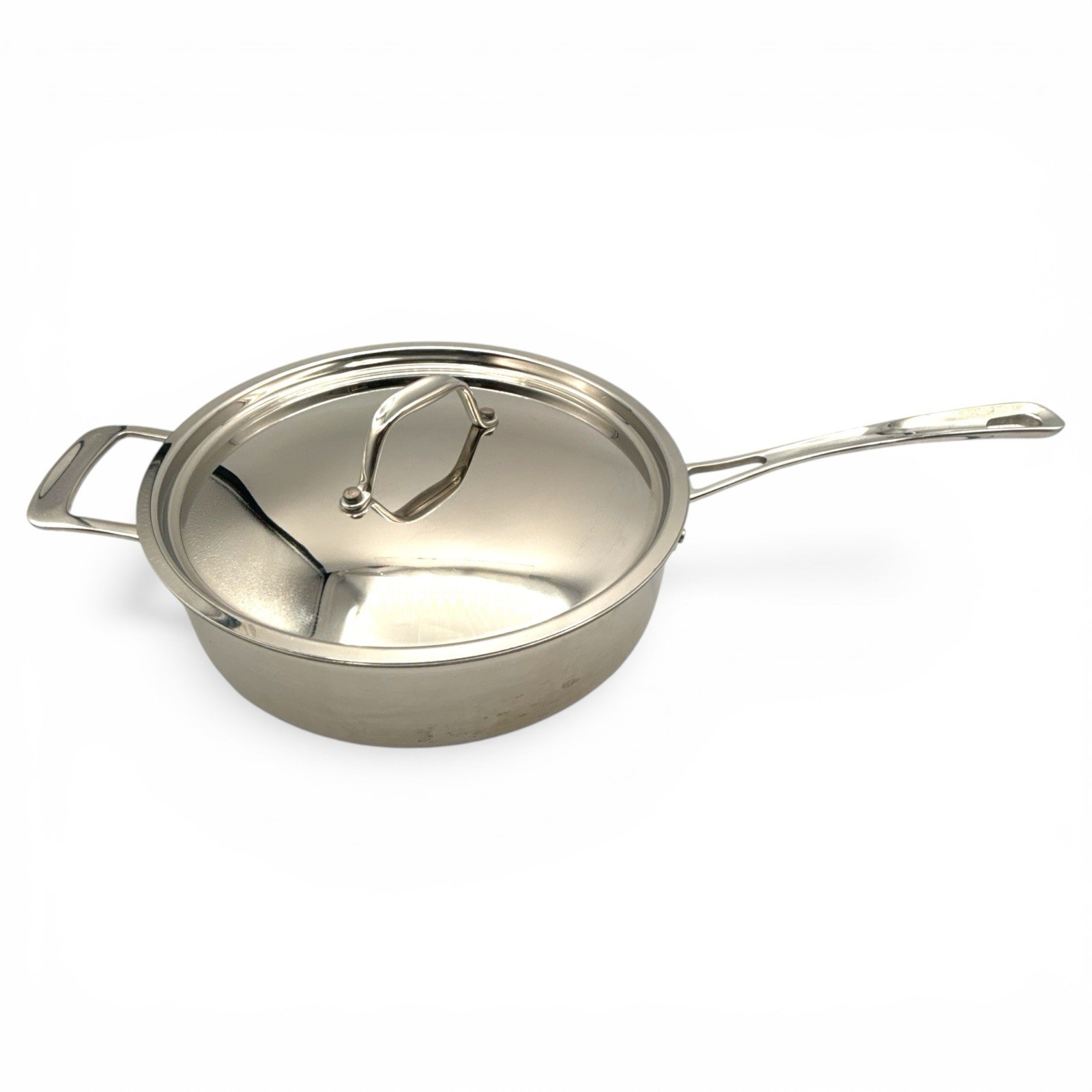 Italic 3Qt Stainless Steel Clad Saucier Pan With Lid