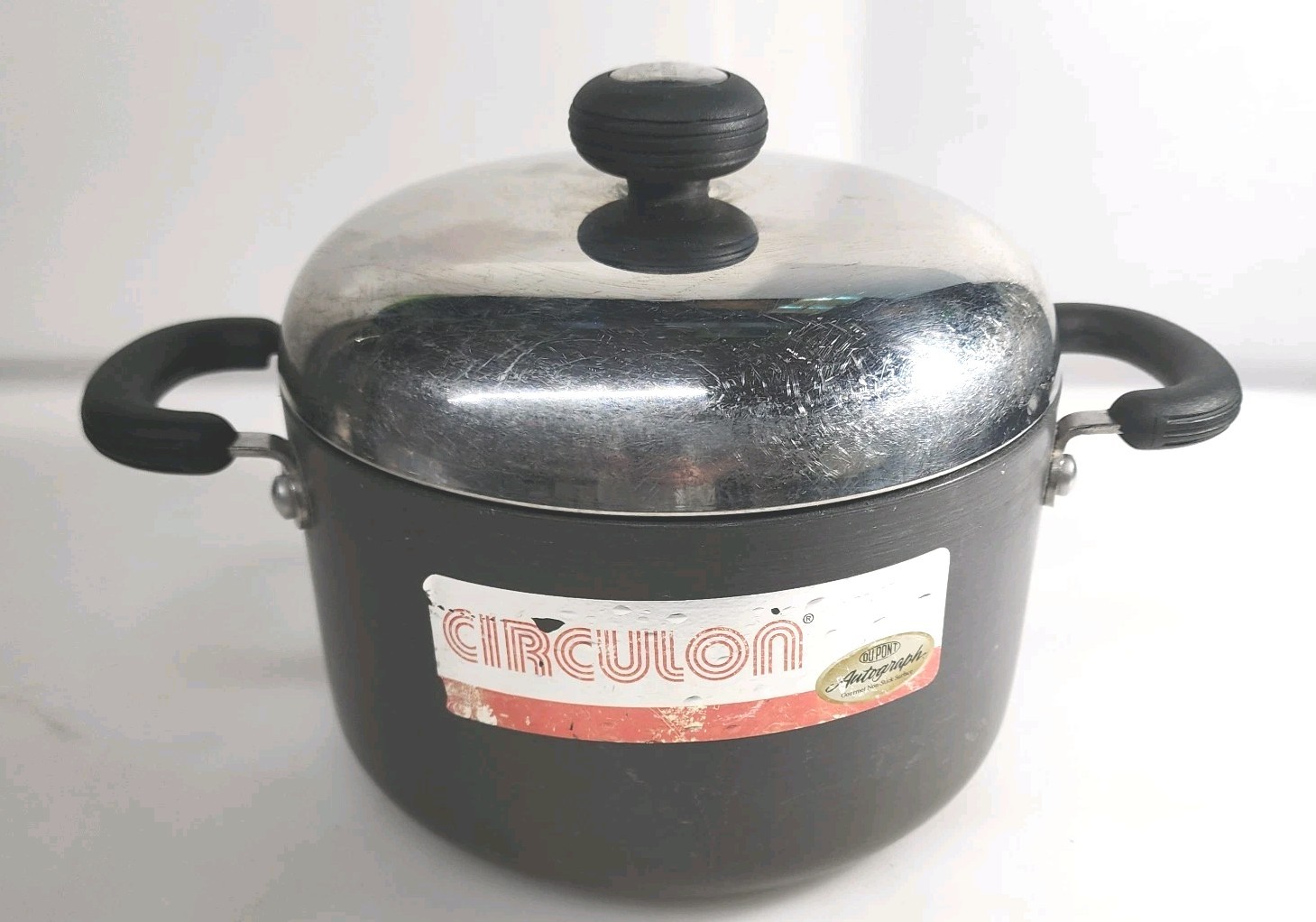 Circulon Meyer Stock Pot Pan 3.5 QT. Hard Anodized Non-Stick with Dome Lid