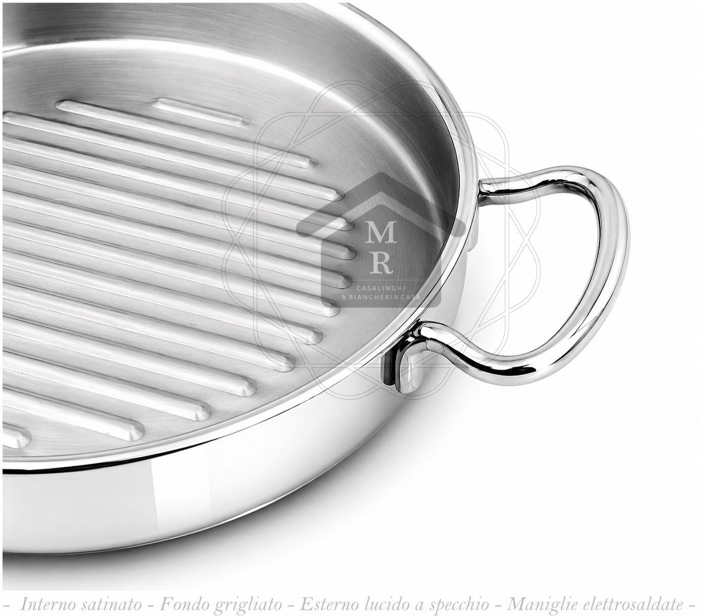 Inoxtherm Stainless Steel Grilled Steakhouse 18/10 cm. 26 – Barbecue Effect