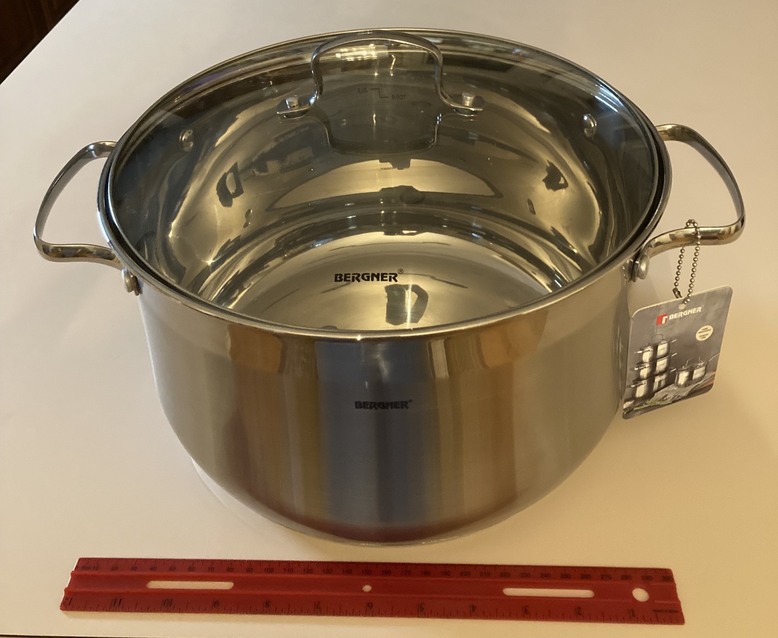 Bergner High Quality Stainless Steel S0174-0925 10 QT 9.5 L Stockpot NWT