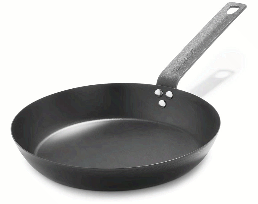 Pre-Seasoned 10” Carbon Steel Pan, Induction/Stove/Grill, Durable