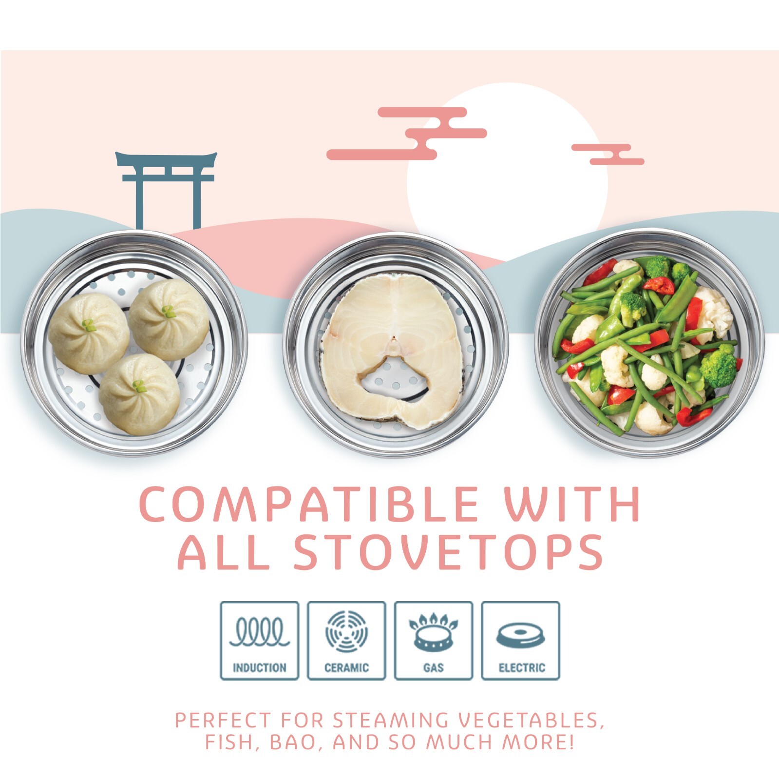 CONCORD 2 QT Yukihira Stainless Steel Pan with Steamer