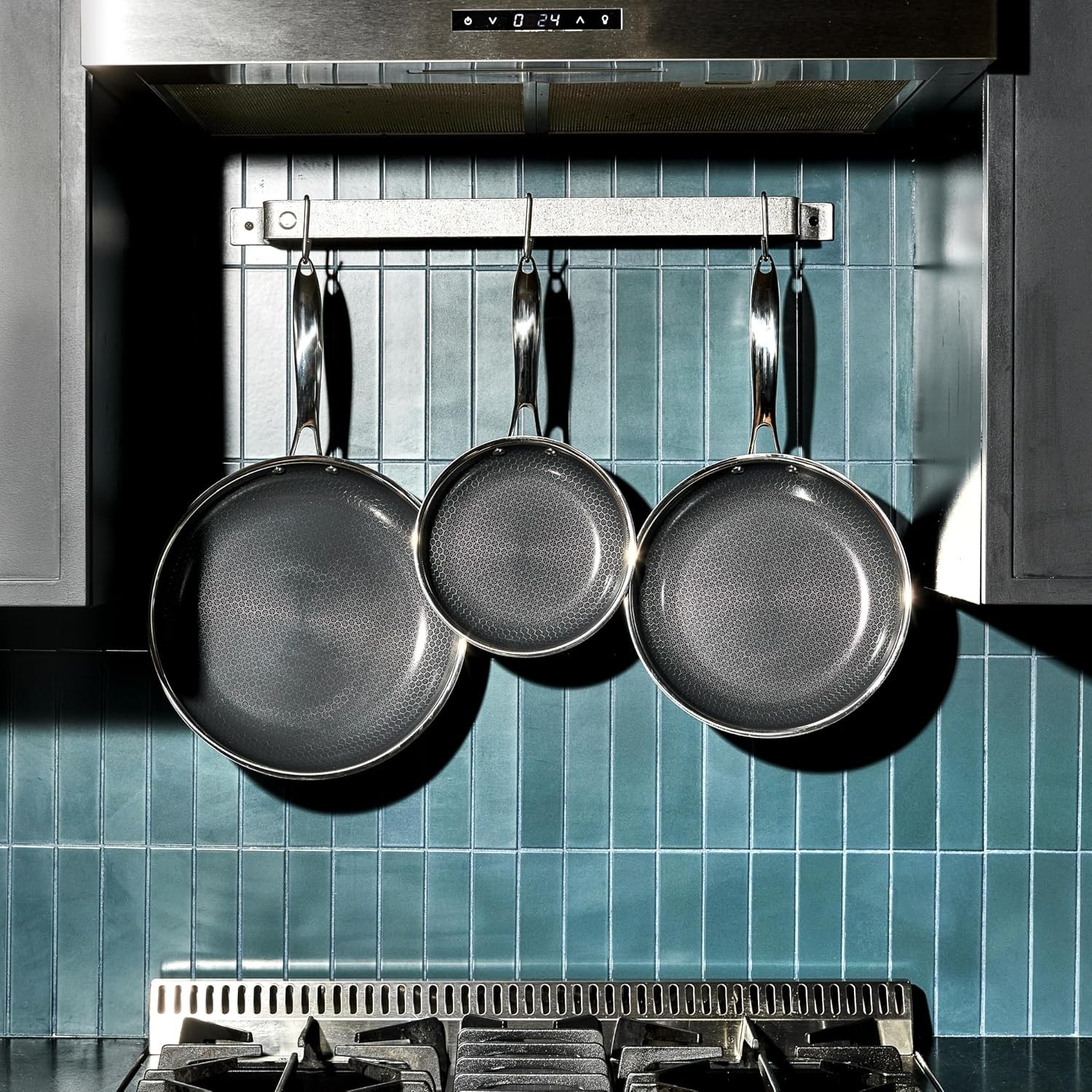 6 Piece Hybrid Nonstick Frying Pan Set, 8, 10 and 12-Inch Frying Pans with Li…
