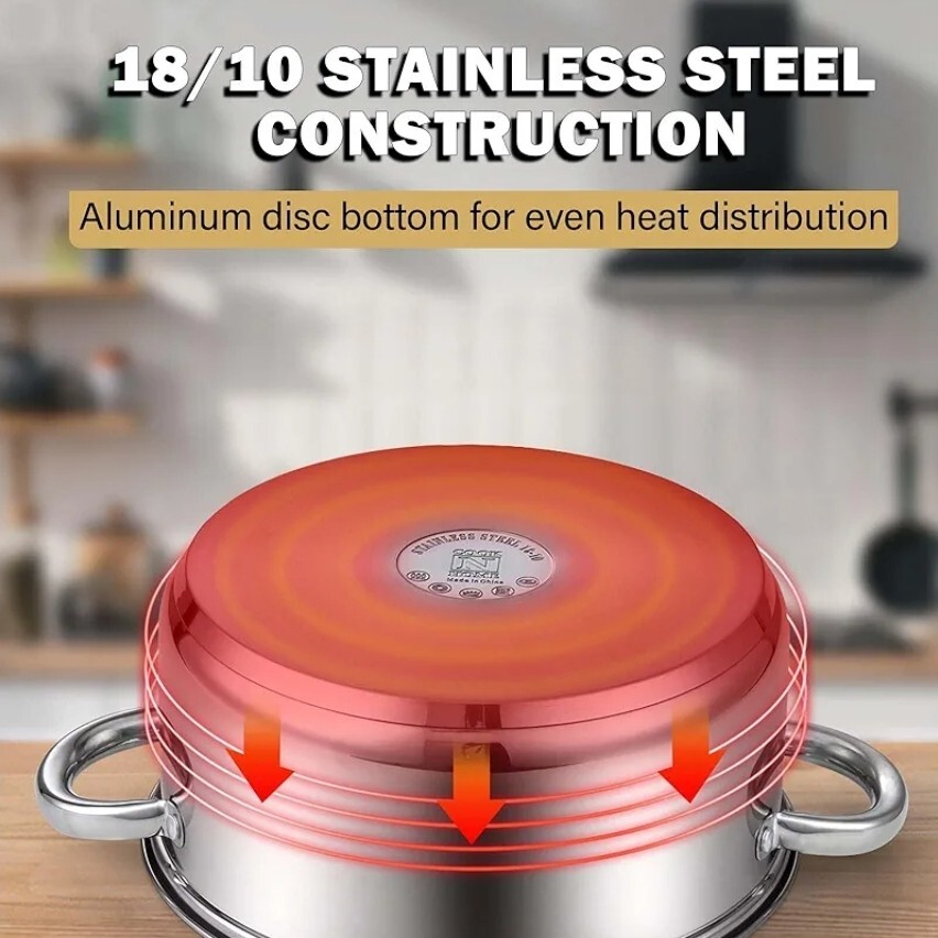 12-Piece Stainless Steel Cookware Set