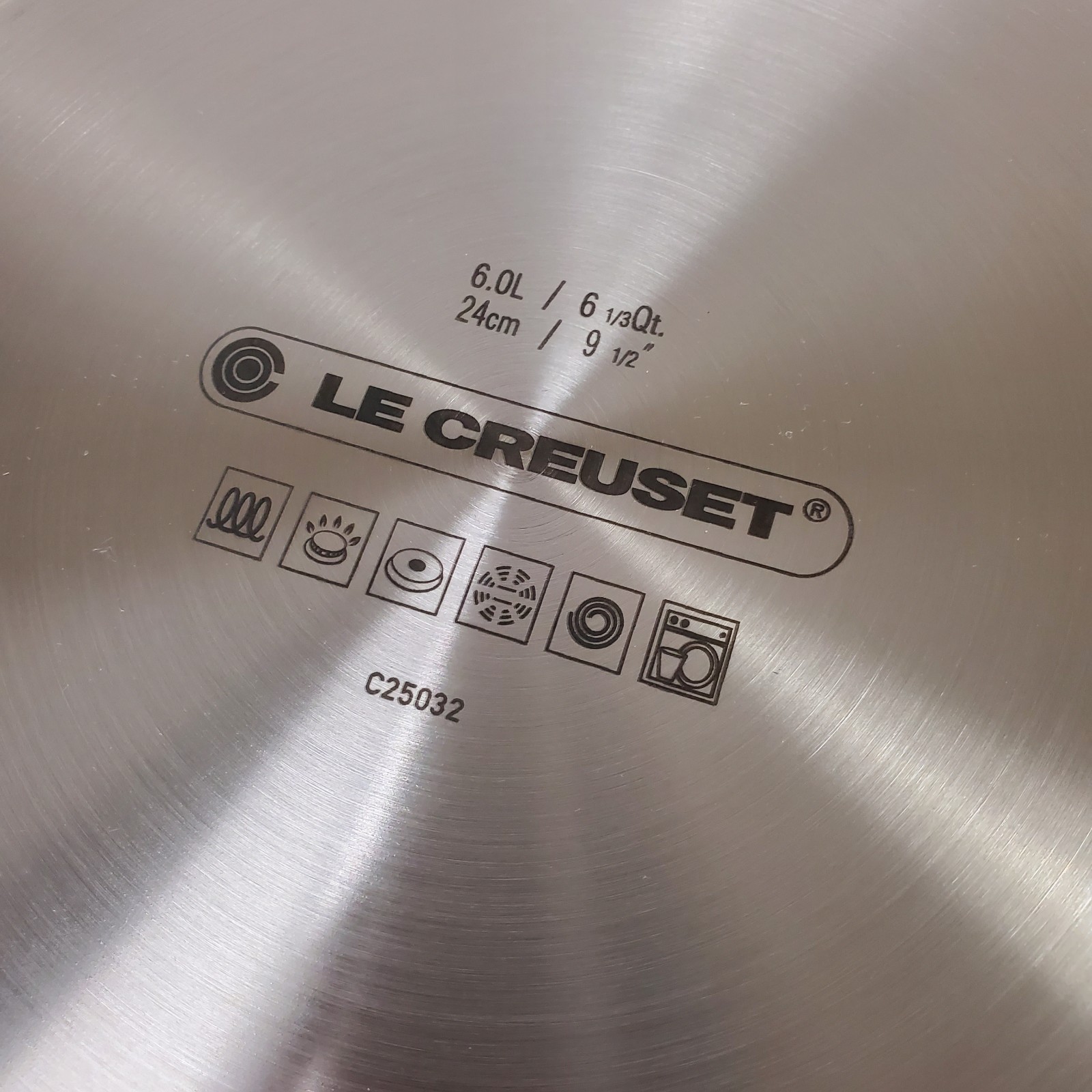 Le Creuset Toughened Nonstick 6.3 QT Deep Casserole/Stockpot w/ Lid Scuffs