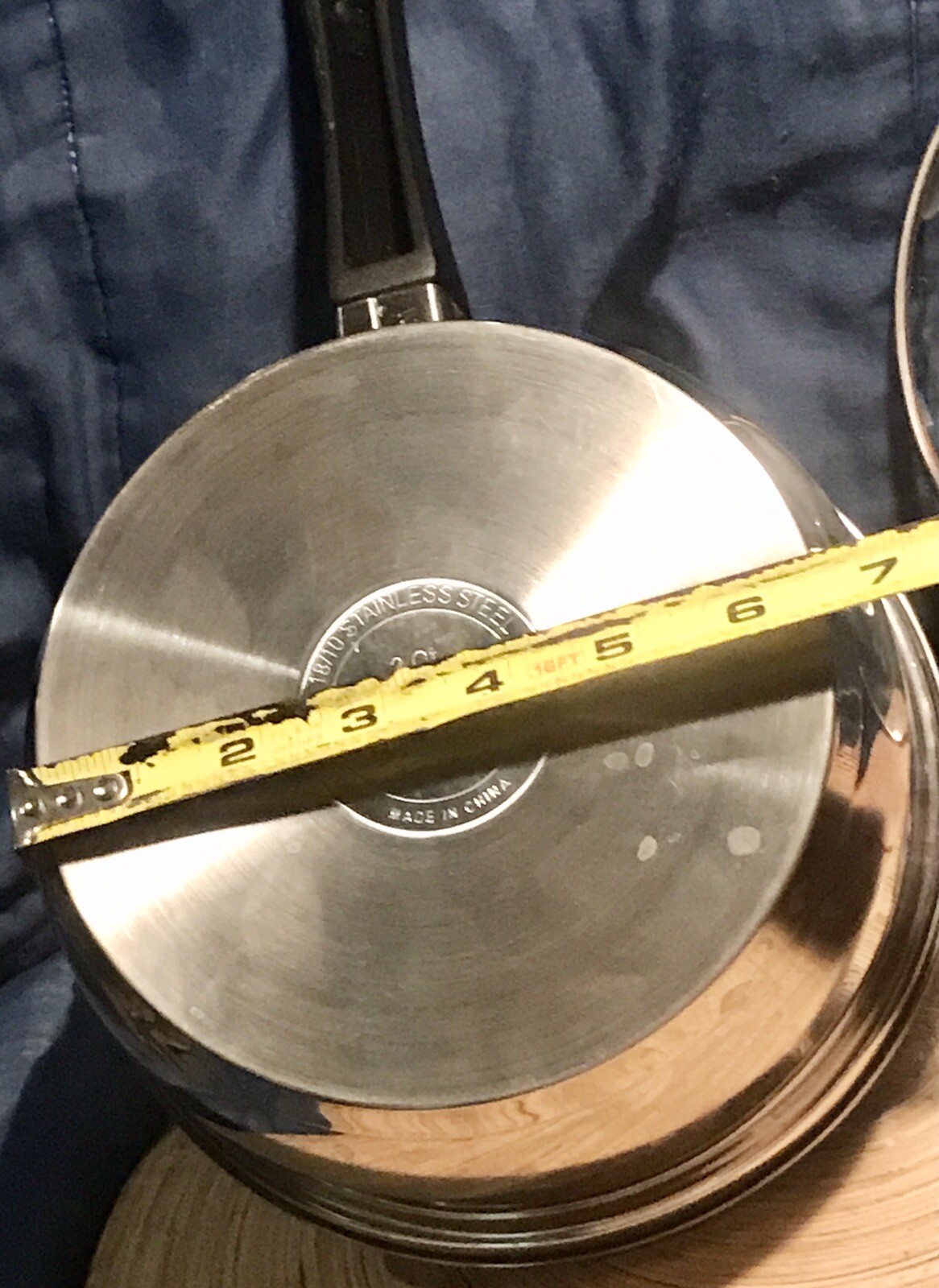 TRAMONTINA 18/10 STAINLESS STEEL COVERED POT 2 Qt. 7 3/4”ACROSS 4 3/4” DEEP