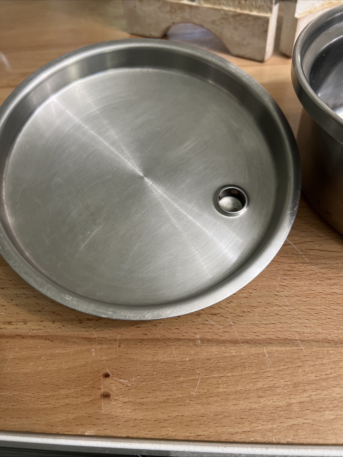 (#390) Saladmaster 6 3/4″x 3″ Pot Pan T304S w/ Vented Vapo Lid 1 Quart