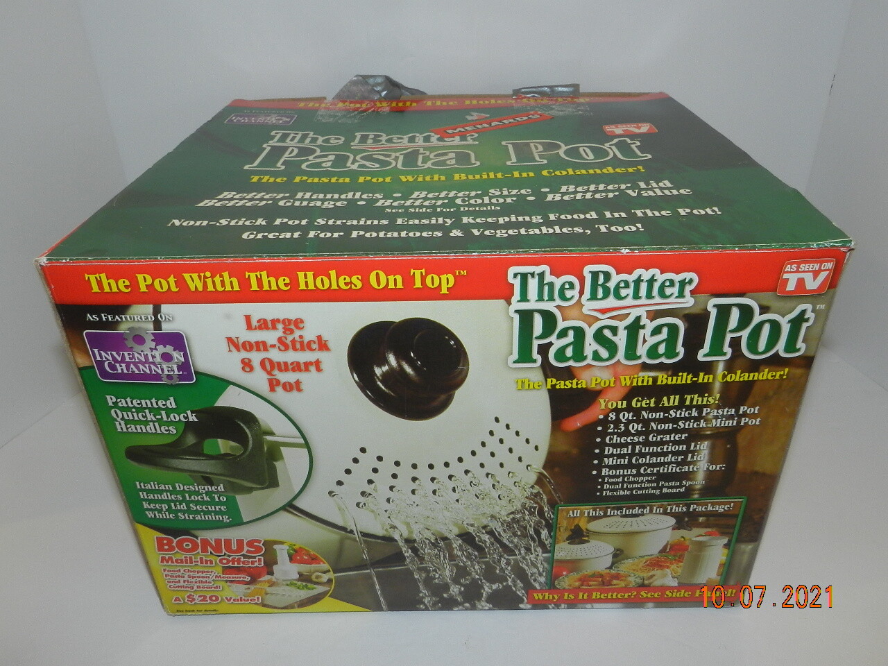 As Seen On TV The Better Pasta Pot Set New 2 pots with lids 8 qt 2.3 qt almond
