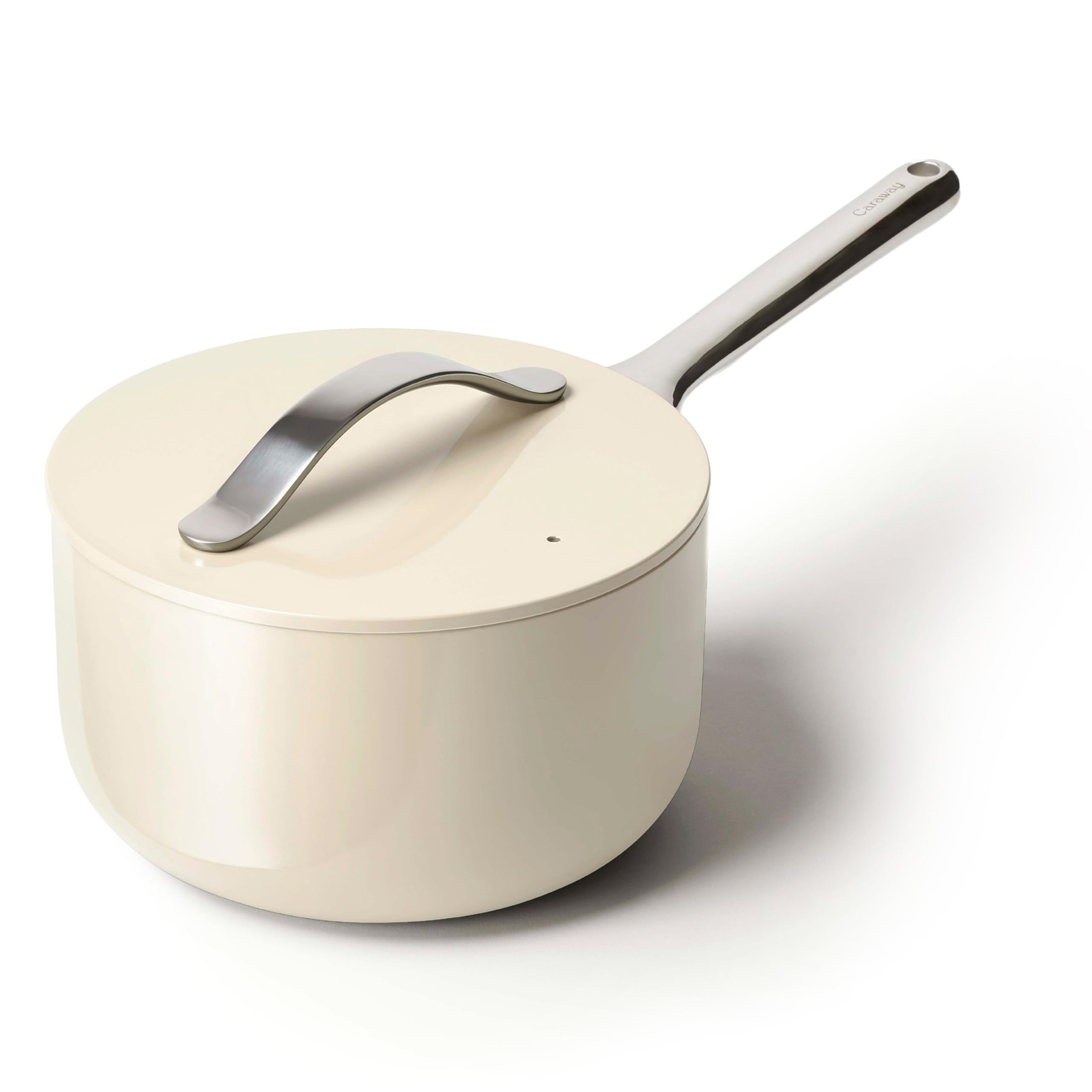 Caraway 3-Qt Nonstick Ceramic Sauce Pan w/ Lid – PTFE/PFOA Free, Oven Safe, All