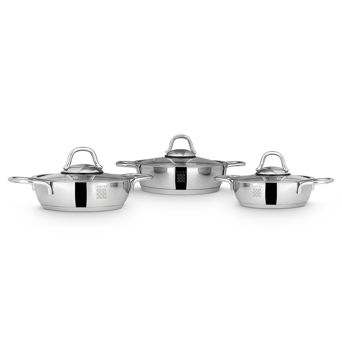 Serenk 6 Pieces Egg Pan Set, Stainless Steel 5″, 6″ and 7″ Skillet Frying Pan