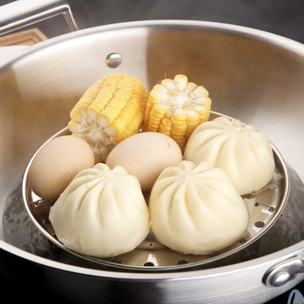 NRDBEEE Round Stainless Steel Rack 7.6″ 8.5″ 9.33″ Inch Diameter Steaming Sta…
