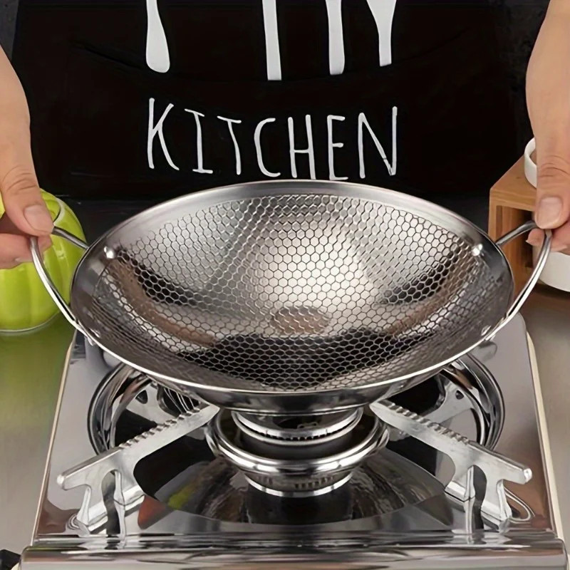 Sarten 29cm Acero Inoxidable Antiadherente Panal Cocina