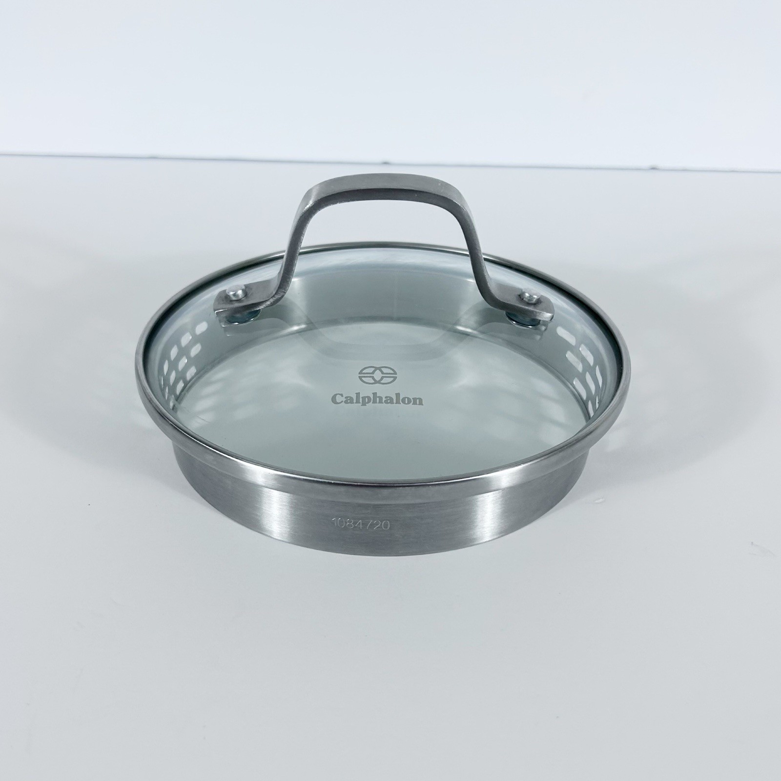 Calphalon Glass Lid w/ Strainer Vent Stainless Rim Replacement Lid Only 5.5″