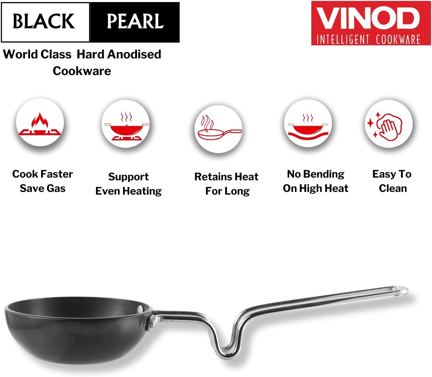 Tadka Pan – 3.25mm Thick – Hard Anodized Large