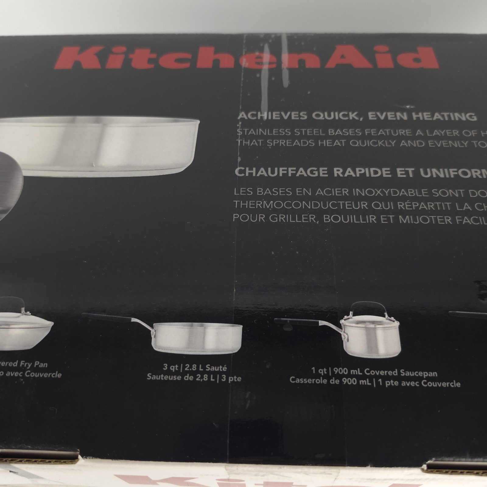 KitchenAid Stainless Steel, 10-Piece, Stainless Steel Cookware Set 7-8-C71017-T