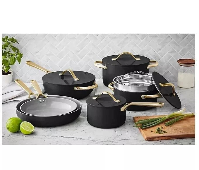 Member’s Mark 11-Piece Modern Ceramic Cookware Set-Black