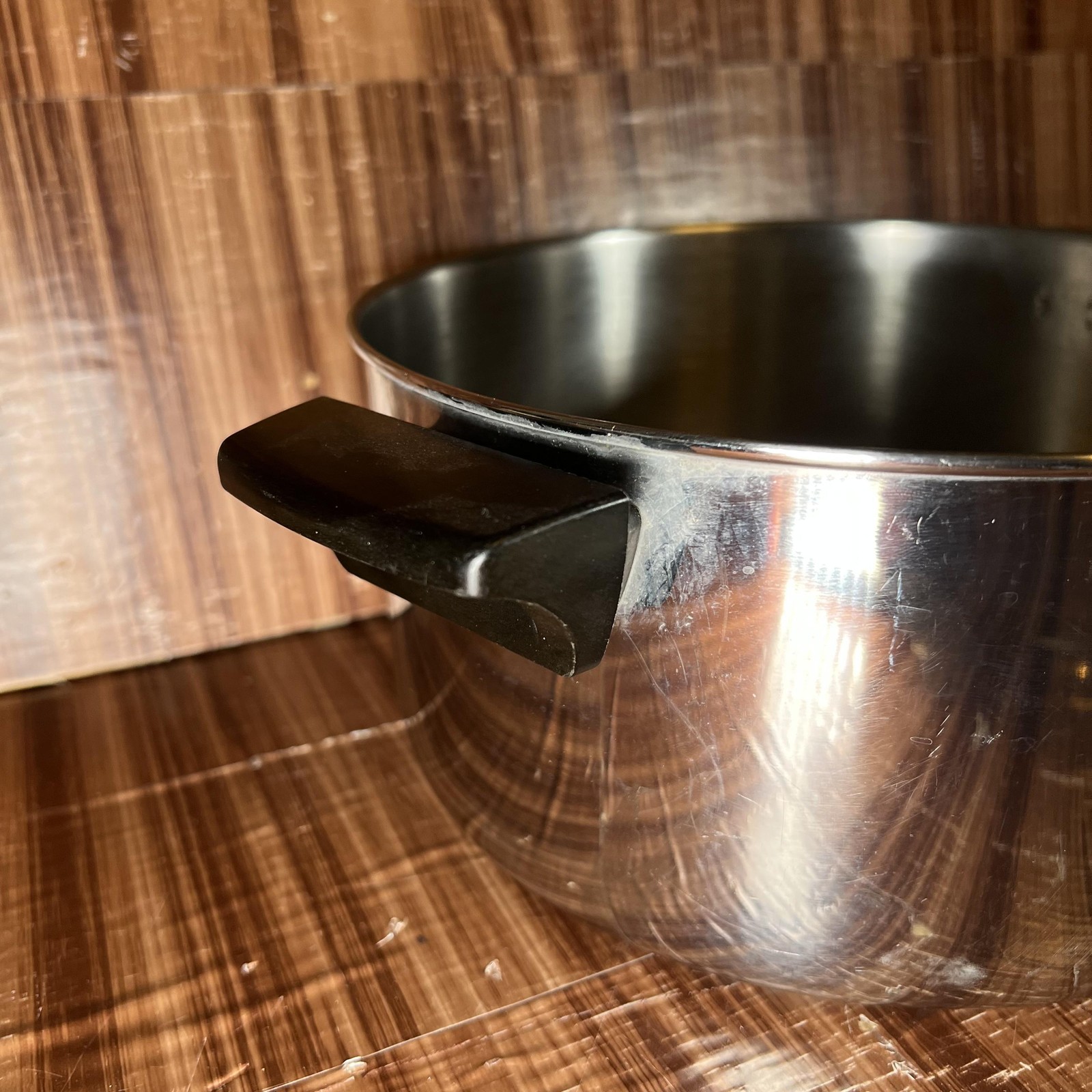 Vintage Revere Ware Stainless Cookware Set 4.5 Qt Stockpot 8in Skillet W/Lid USA