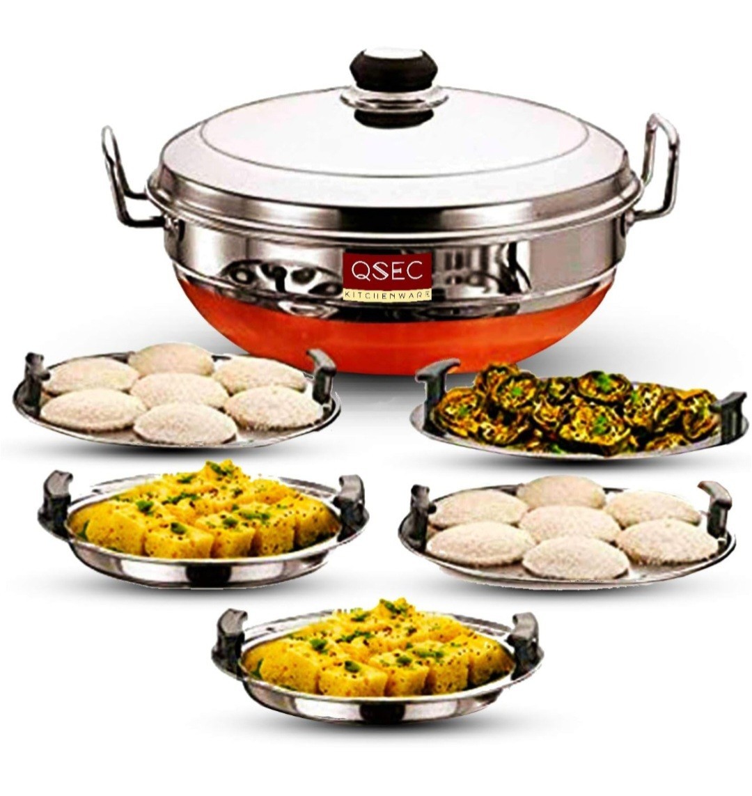 Stainless Steel Dhokla Steamer Steam Idli Maker 14 Pieces, Copper us
