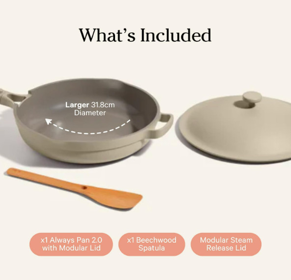 Our Place Large Always Pan 12.5” 10 in 1 Nonstick Pan w Lid & spoon