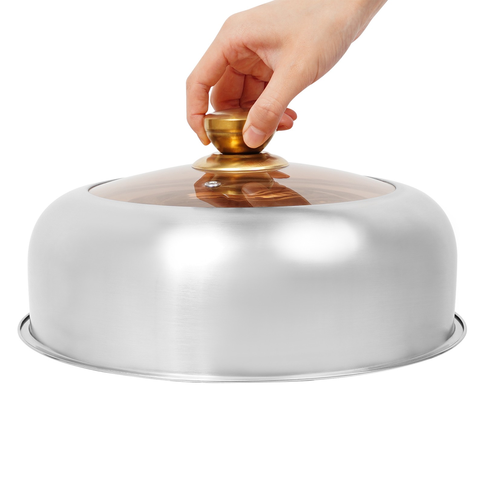 Steam Cooker, Stainless Steel Steam Cooker, 3-tier Steam Cooker Silver+Gold
