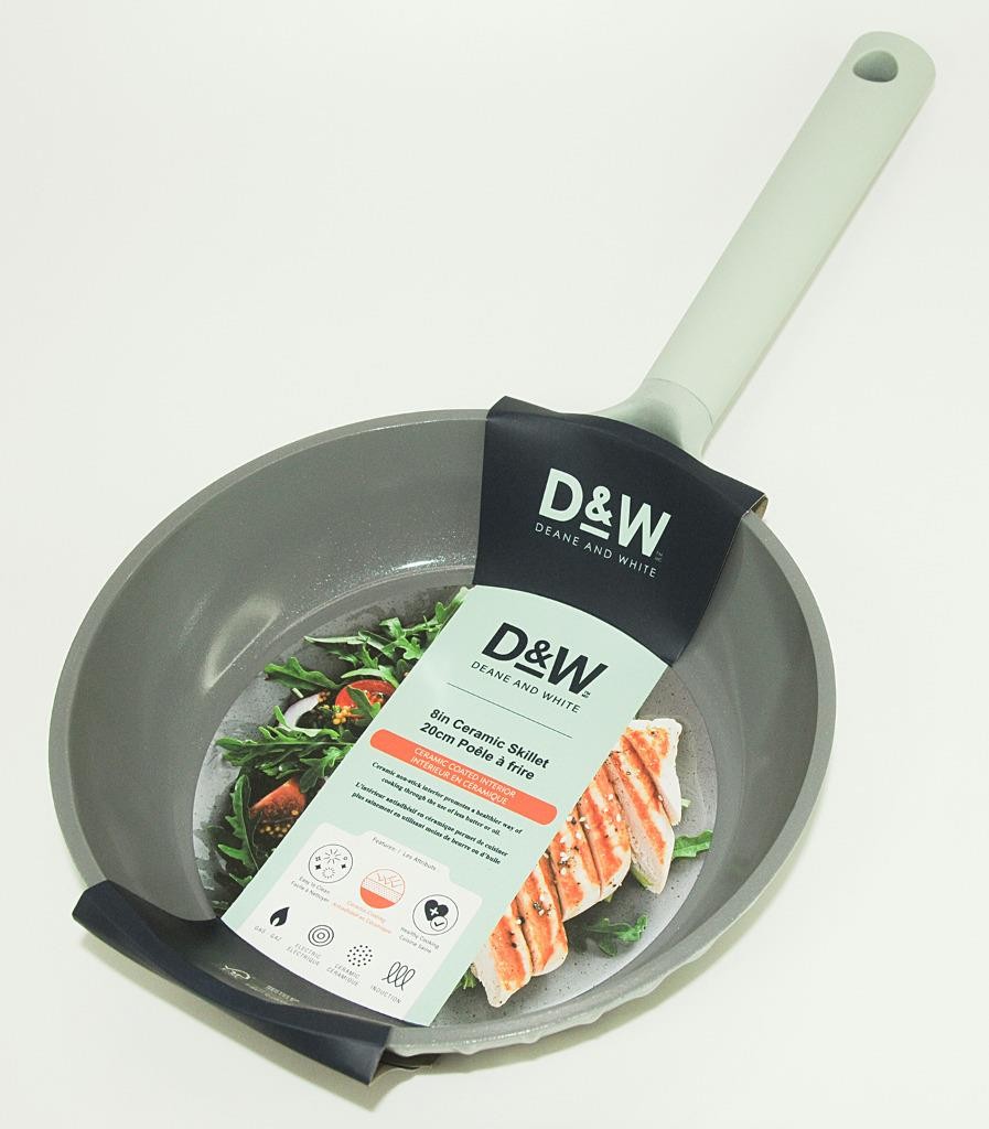 Deane & White / D&W – 8″ Ceramic Skillet Gray / Green – Nonstick *BRAND NEW!