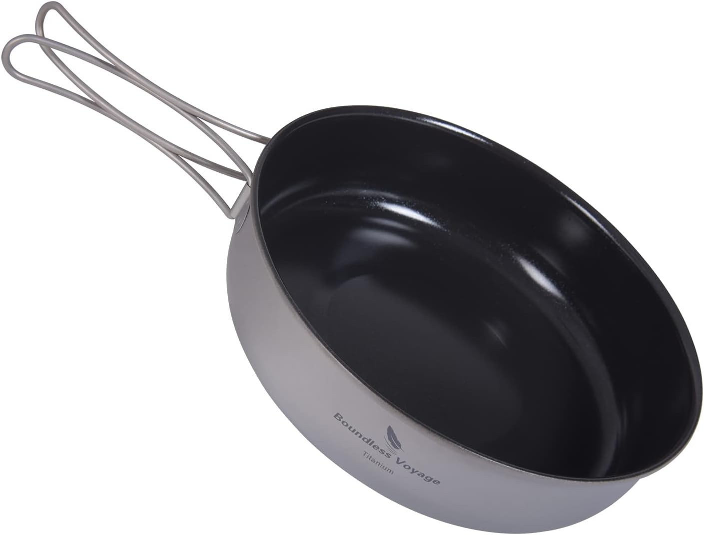 Titanium Non-Stick Frying Pan with Folding Handle Non-Stick Ceramic Coating F…