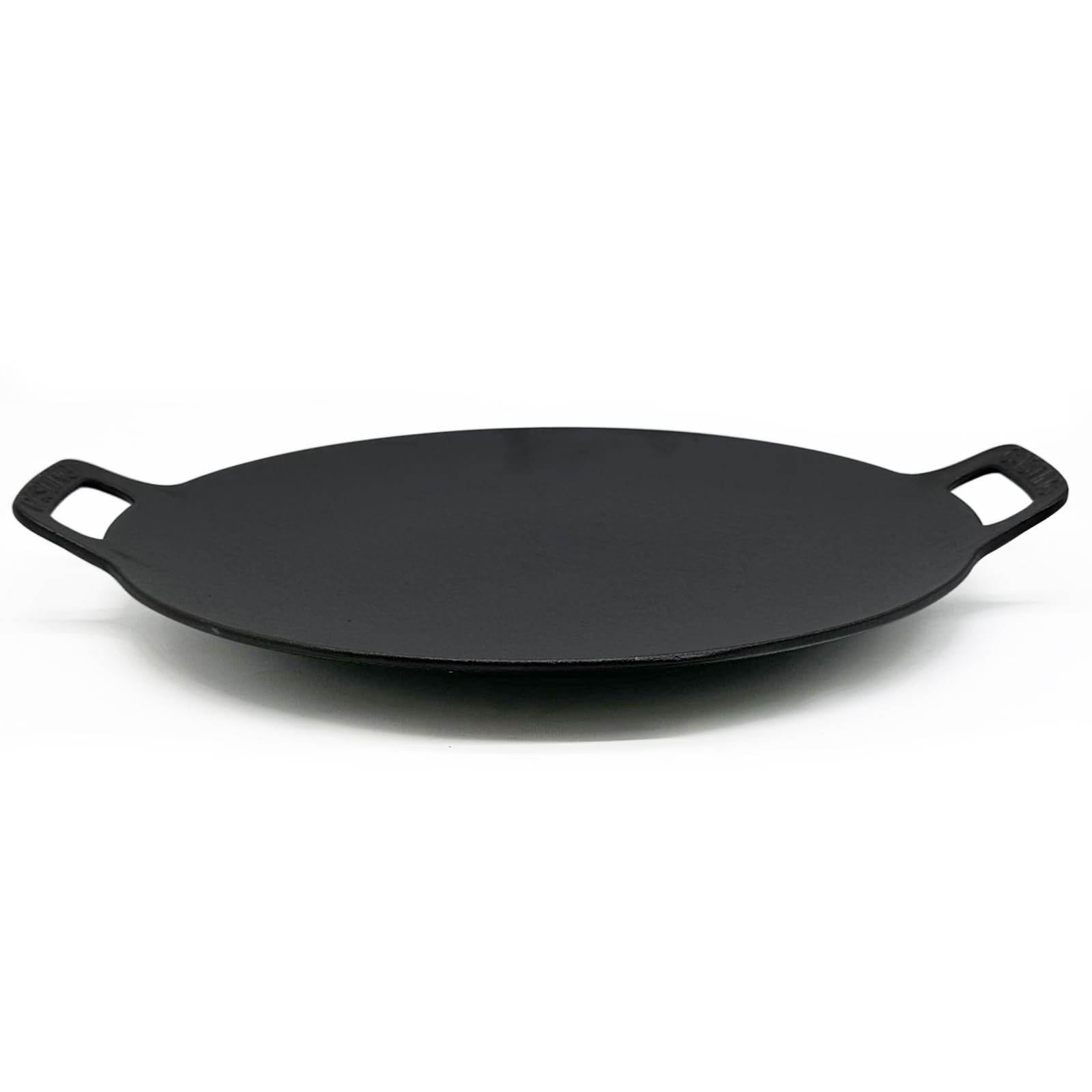 13-Inch Korean BBQ Grill Pan, Cast Iron Griddle for Indoor and Outdoor Stovet…