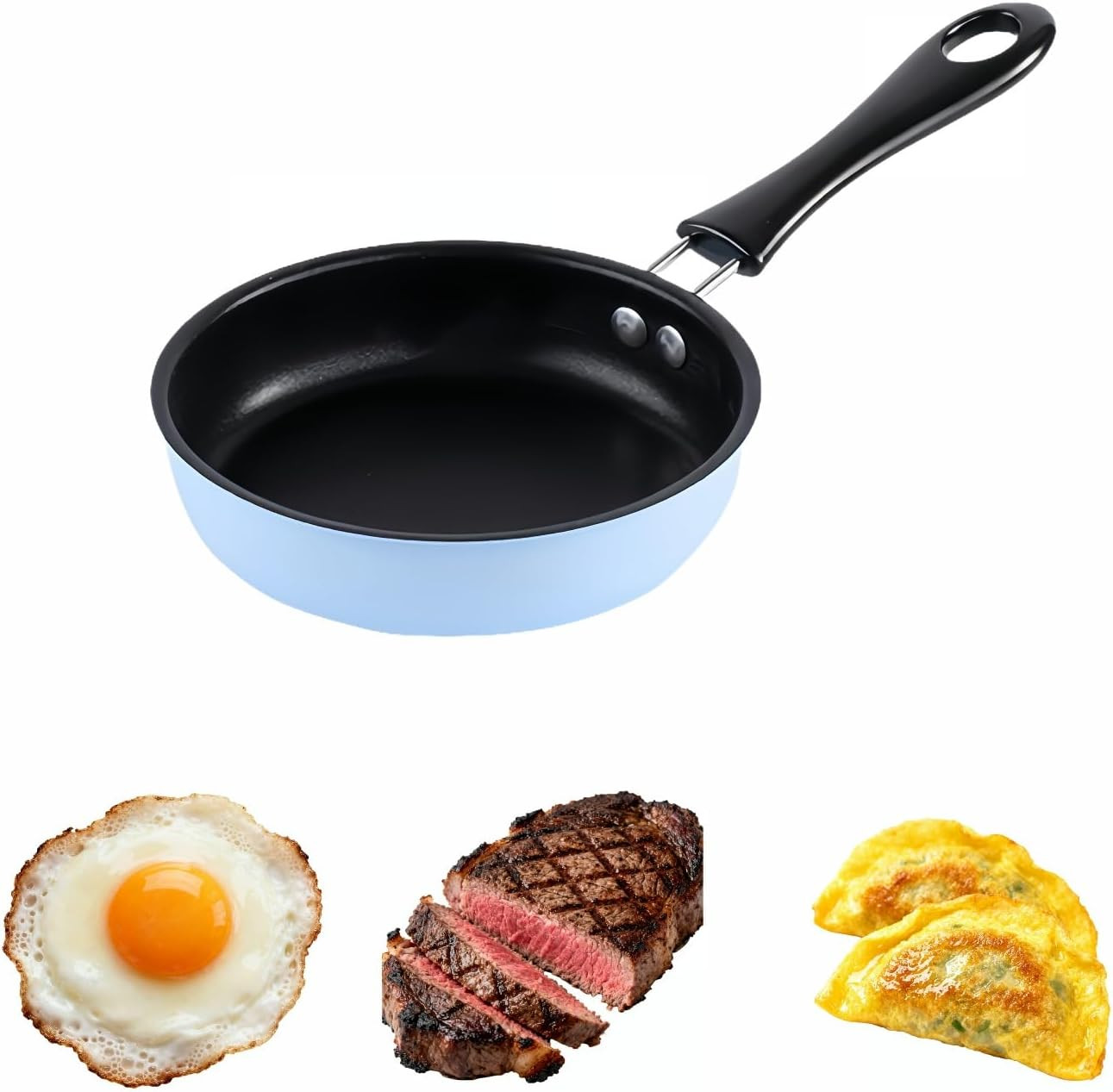 4.7inch Mini Non-Tick Egg Pan – 5-Layer Coating, Dishwasher Safe, Gas/Induction