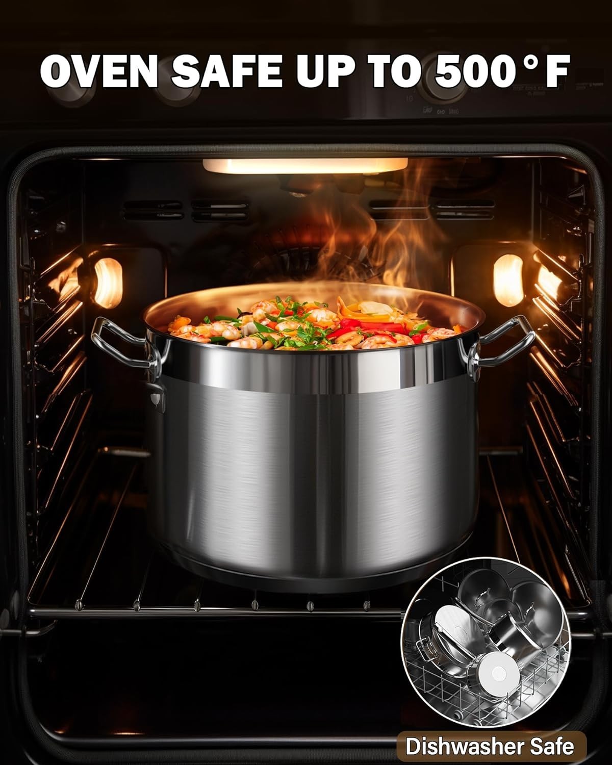Stainless Steel Stock Pot for Various Cooking Methods-~”