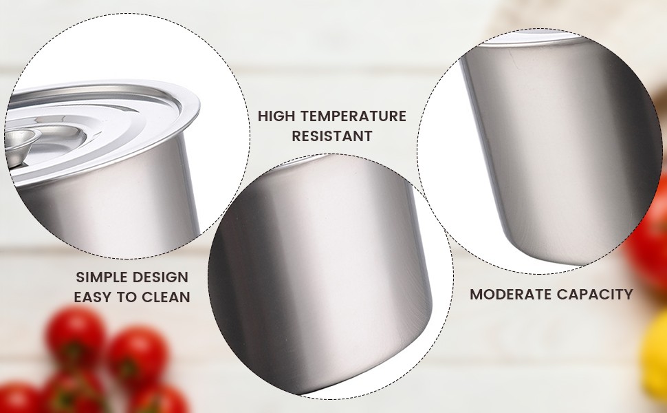 Stock Pot with Lid, Stainless Steel Heavy Duty Induction Cooking Pot