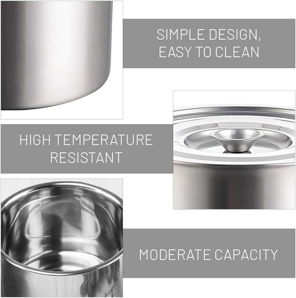 Stock Pot with Lid, Stainless Steel Heavy Duty Induction Cooking Pot