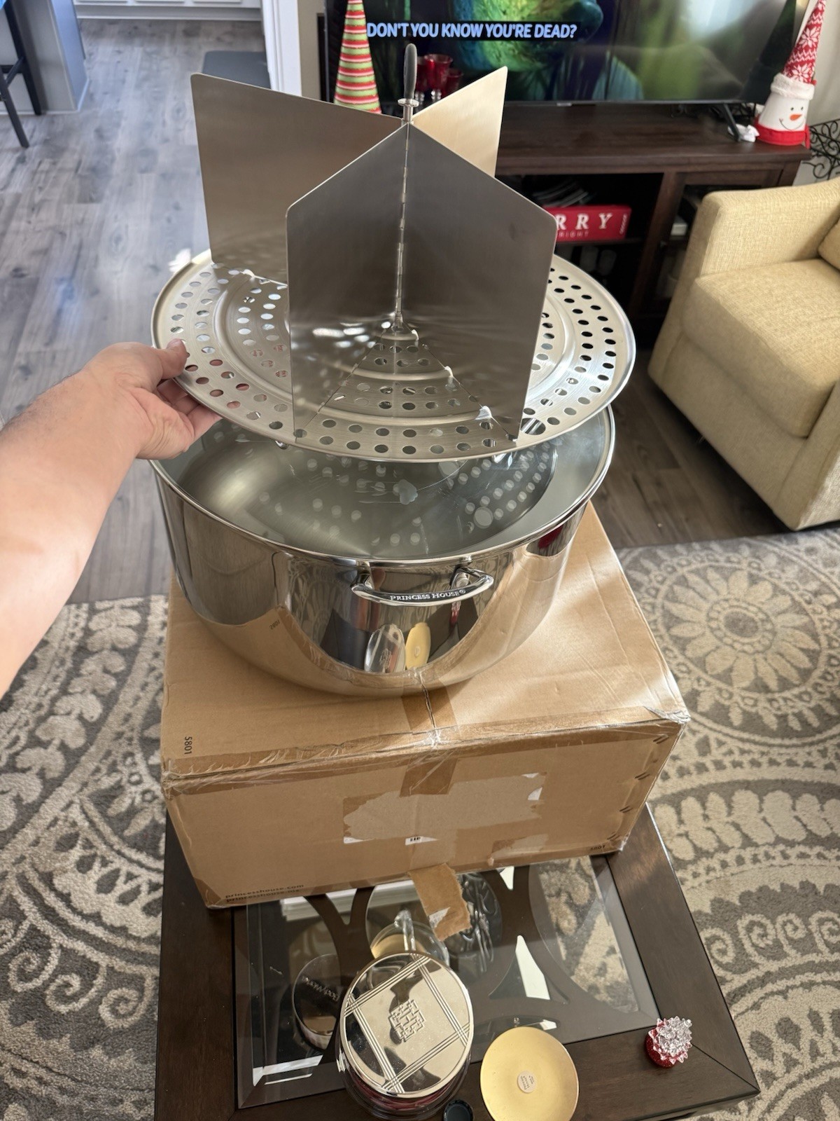 Princess House Heritage Stainless Steel Classic 32-Qt. Tamalera W/Divider #10370