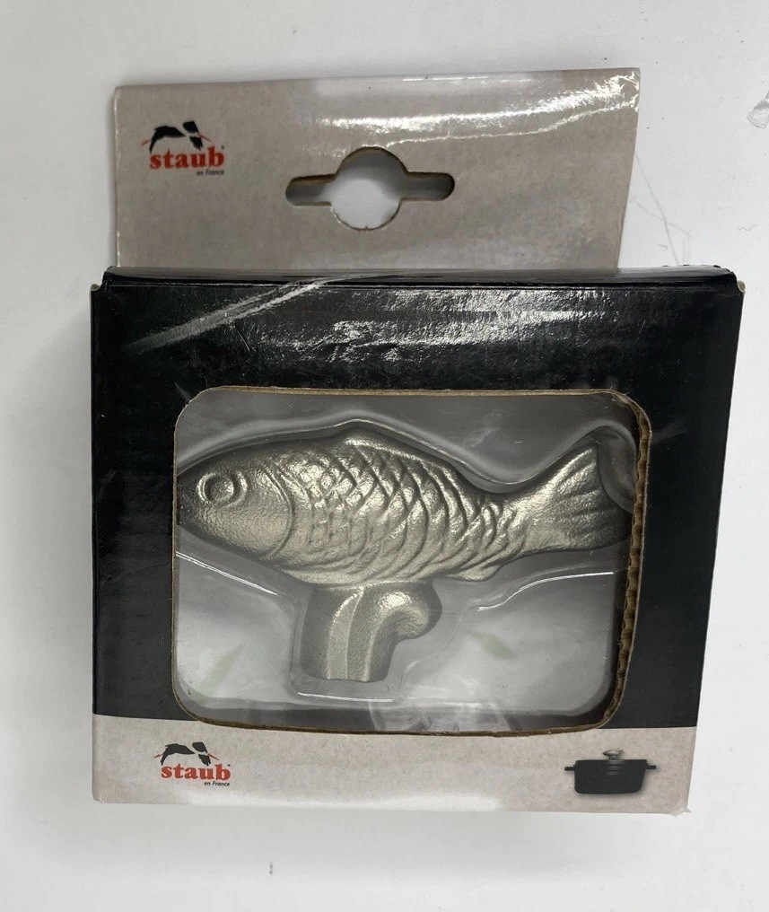 New! Staub Animal Knob Fish One Size Stainless Steel 40509-348-0 NIB Kitchenware